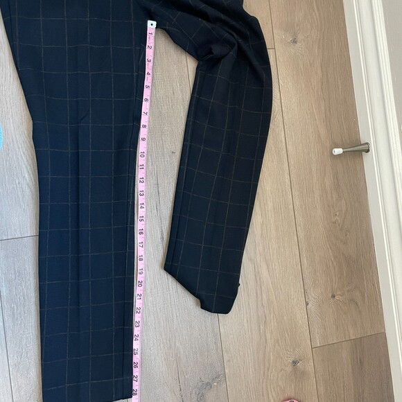 Theory Womens Windowpane Dress Pants Navy office work academia - Picture 4 of 9